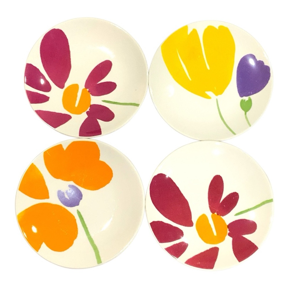 Pfaltzgraff Plates Flourish Floral Dinner Salad Set 9”